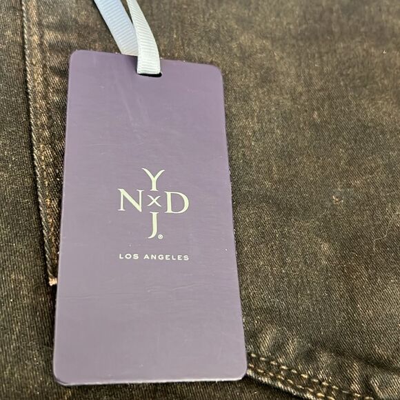 NYDJ Beat Leather Brown Jeans 18W Skinny - Picture 5 of 16